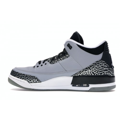 Кроссы Jordan 3 Retro Wolf Grey - мужская сетка размеров