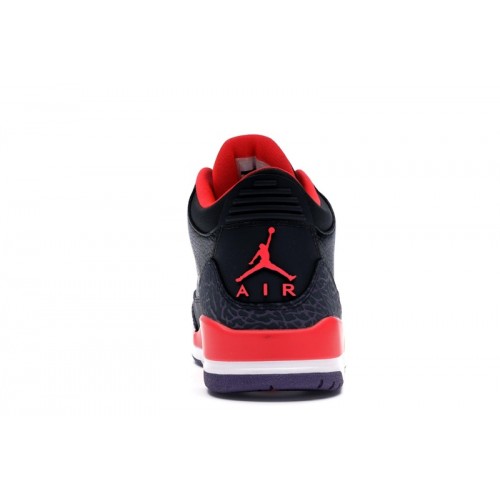Кроссы Jordan 3 Retro Crimson - мужская сетка размеров
