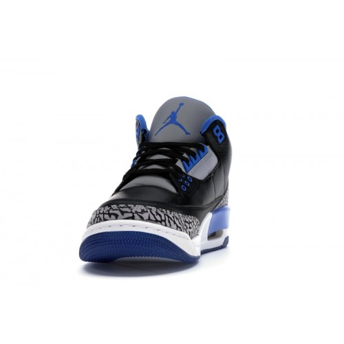 Кроссы Jordan 3 Retro Sport Blue - мужская сетка размеров