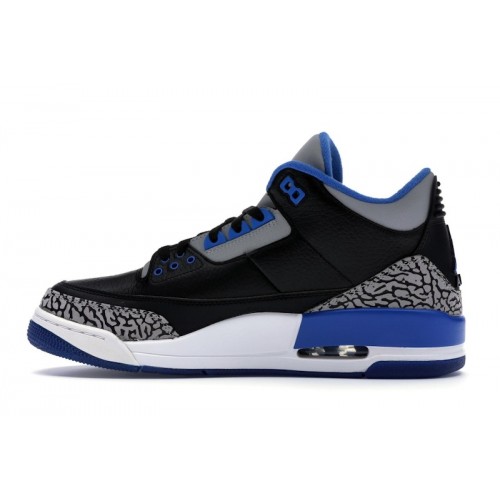 Кроссы Jordan 3 Retro Sport Blue - мужская сетка размеров