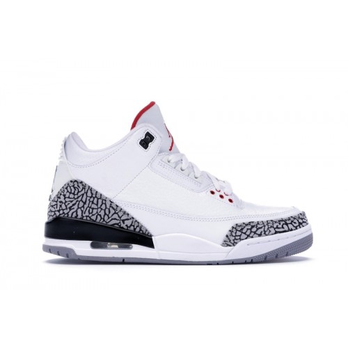 Кроссы Jordan 3 Retro White Cement (2011) - мужская сетка размеров