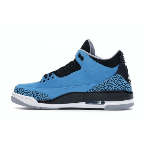 Кроссы Jordan 3 Retro Powder Blue - мужская сетка размеров
