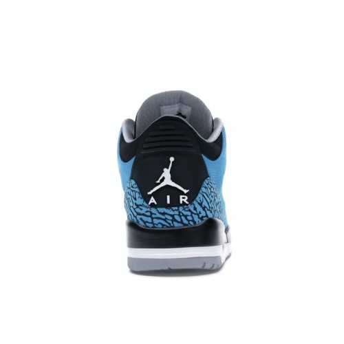 Кроссы Jordan 3 Retro Powder Blue - мужская сетка размеров