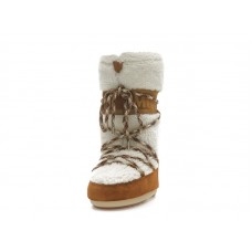 Moon Boot Icon Shearling Boot Whisky Off White