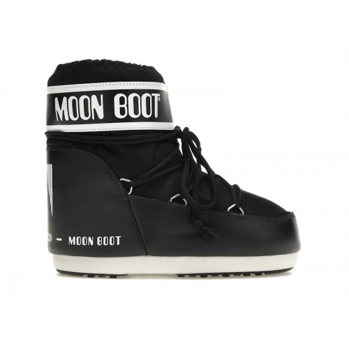Moon Boot Icon Low Nylon Boot Black White - мужская сетка размеров