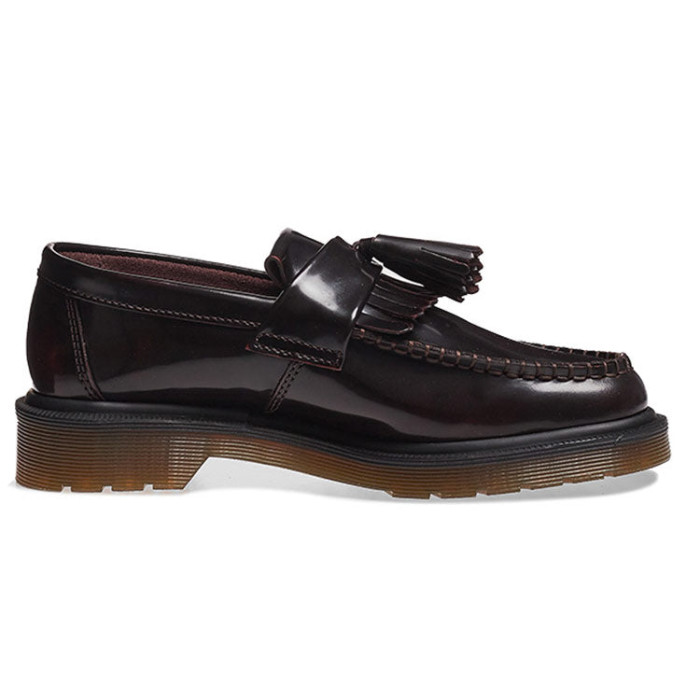 Dr. Martens Adrian Arcadia Leather Tassel Loafer Cherry Red - мужская сетка размеров Dr. Martens Adrian Arcadia Leather Tassel Loafer Cherry Red - мужская сетка размеров