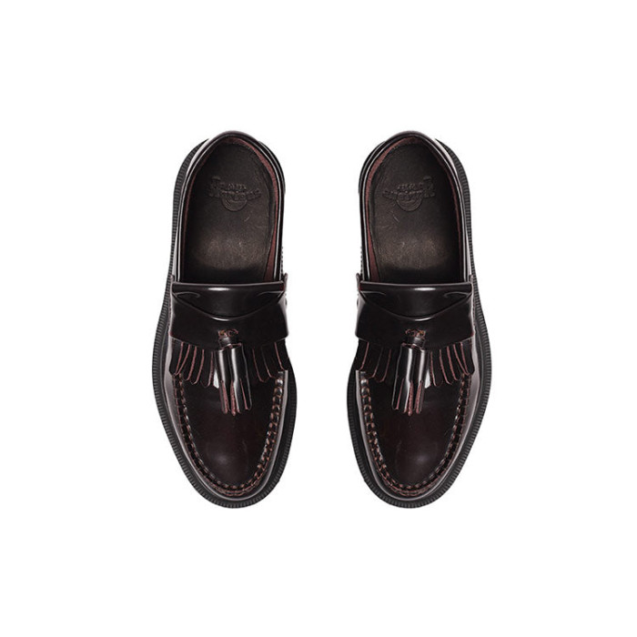 Dr. Martens Adrian Arcadia Leather Tassel Loafer Cherry Red - мужская сетка размеров Dr. Martens Adrian Arcadia Leather Tassel Loafer Cherry Red - мужская сетка размеров