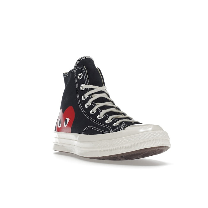 Converse Chuck Taylor All Star 70 Hi Comme des Garcons PLAY Black - мужская сетка размеров Converse Chuck Taylor All Star 70 Hi Comme des Garcons PLAY Black - мужская сетка размеров