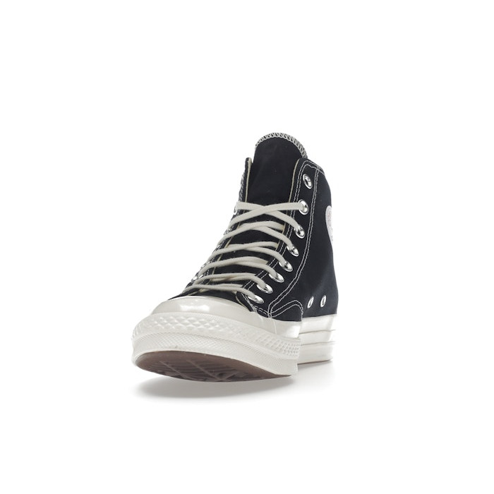 Converse Chuck Taylor All Star 70 Hi Comme des Garcons PLAY Black - мужская сетка размеров Converse Chuck Taylor All Star 70 Hi Comme des Garcons PLAY Black - мужская сетка размеров