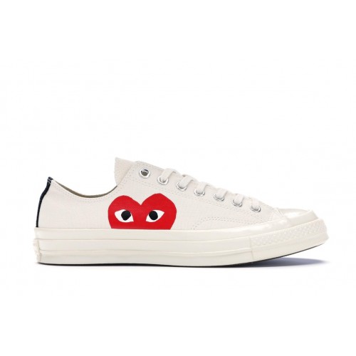 Кеды Converse Chuck Taylor All-Star 70 Ox Comme des Garcons PLAY White - мужская сетка размеров