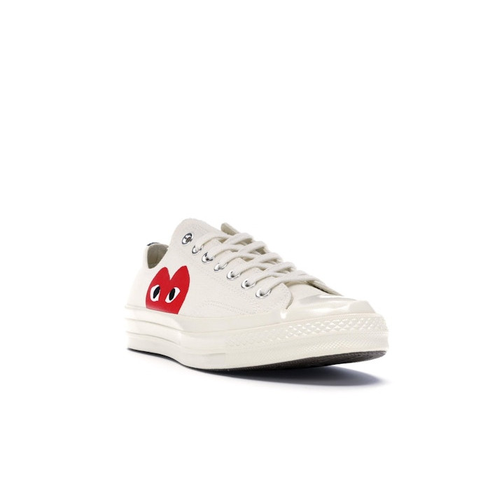 Converse Chuck Taylor All Star 70 Ox Comme des Garcons PLAY White - мужская сетка размеров Converse Chuck Taylor All Star 70 Ox Comme des Garcons PLAY White - мужская сетка размеров