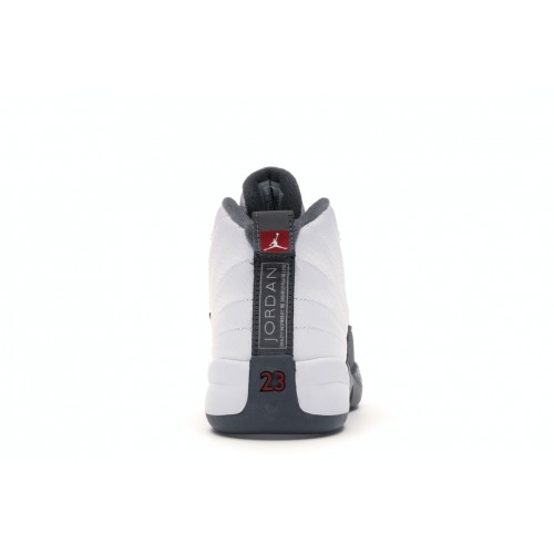Кроссы Jordan 12 Retro White Dark Grey (PS) - детская сетка размеров