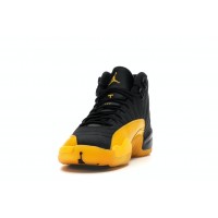 Подростковые кроссовки Jordan 12 Retro Black University Gold (GS)