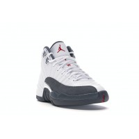 Подростковые кроссовки Jordan 12 Retro White Dark Grey (GS)