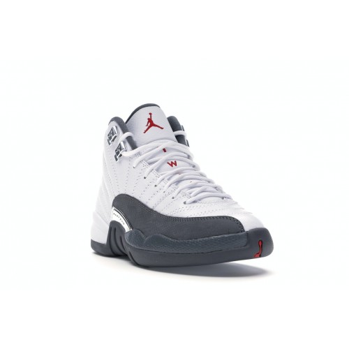 Кроссы Jordan 12 Retro White Dark Grey (GS) - подростковая сетка размеров