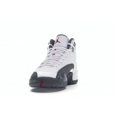 Подростковые кроссовки Jordan 12 Retro White Dark Grey (GS)