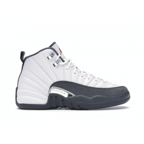 Кроссы Jordan 12 Retro White Dark Grey (GS) - подростковая сетка размеров