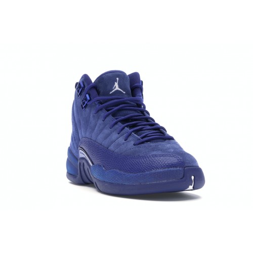Кроссы Jordan 12 Retro Deep Royal Blue (GS) - подростковая сетка размеров
