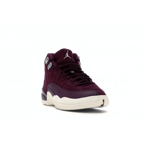 Кроссы Jordan 12 Retro Bordeaux (GS) - подростковая сетка размеров