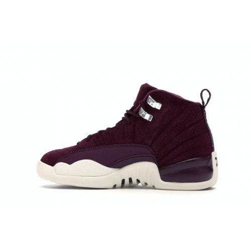 Кроссы Jordan 12 Retro Bordeaux (GS) - подростковая сетка размеров