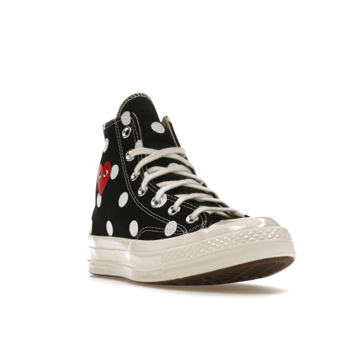 Кроссы Converse Chuck Taylor All Star 70 Hi Comme des Garcons PLAY  Polka Dot Black - мужская сетка размеров