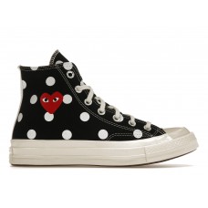 Кеды Converse Chuck Taylor All Star 70 Hi Comme des Garcons PLAY  Polka Dot Black