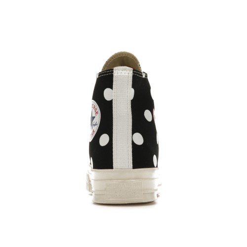 Кроссы Converse Chuck Taylor All Star 70 Hi Comme des Garcons PLAY  Polka Dot Black - мужская сетка размеров