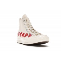 Кеды Converse Chuck Taylor All Star 70 Hi Comme des Garcons PLAY Multi-Heart White