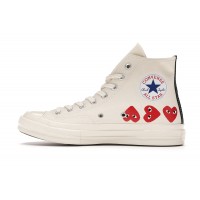 Кеды Converse Chuck Taylor All Star 70 Hi Comme des Garcons PLAY Multi-Heart White