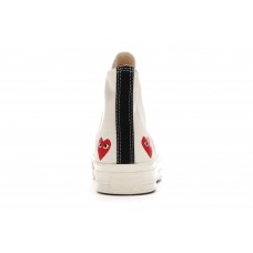 Кеды Converse Chuck Taylor All Star 70 Hi Comme des Garcons PLAY Multi-Heart White
