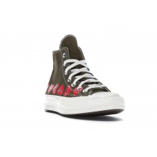 Кеды Converse Chuck Taylor All Star 70 Hi Comme des Garcons PLAY Multi-Heart Green