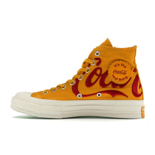 Кеды Converse Chuck Taylor All-Star 70 Hi Kith x Coca Cola Yellow - мужская сетка размеров