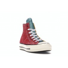 Кеды Converse Chuck Taylor All-Star 70 Hi JW Anderson Glitter Yellow Red
