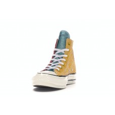 Кеды Converse Chuck Taylor All-Star 70 Hi JW Anderson Glitter Yellow Red