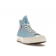 Кеды Converse Chuck Taylor All Star 70 Hi Comme des Garcons PLAY Bright Blue