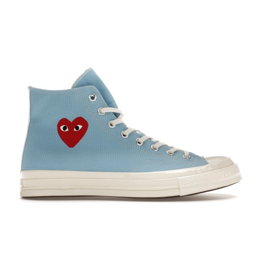 Кеды Converse Chuck Taylor All-Star 70 Hi Comme des Garcons Play Bright Blue - мужская сетка размеров