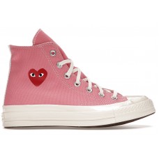 Кеды Converse Chuck Taylor All Star 70 Hi Comme des Garcons PLAY Bright Pink