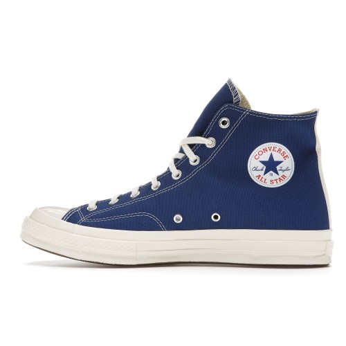 Кеды Converse Chuck Taylor All-Star 70 Hi Comme des Garcons PLAY Blue - мужская сетка размеров