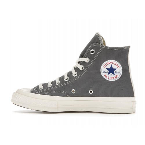 Кеды Converse Chuck Taylor All-Star 70 Hi Comme des Garcons PLAY Grey - мужская сетка размеров