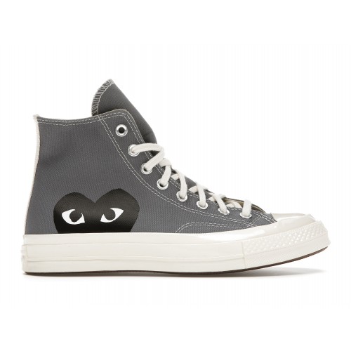 Кеды Converse Chuck Taylor All-Star 70 Hi Comme des Garcons PLAY Grey - мужская сетка размеров