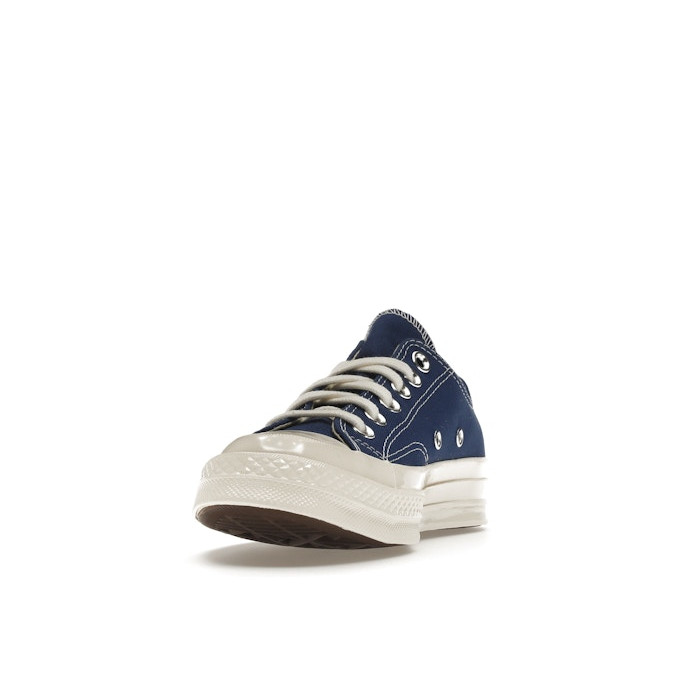 Converse Chuck Taylor All Star 70 Ox Comme des Garcons PLAY Blue Quartz - мужская сетка размеров Converse Chuck Taylor All Star 70 Ox Comme des Garcons PLAY Blue Quartz - мужская сетка размеров