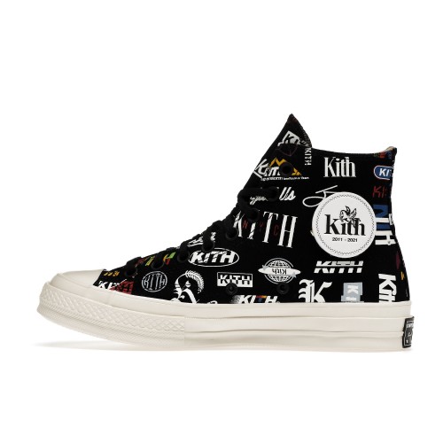 Кеды Converse Chuck Taylor All-Star 70 Hi Kith 10 Year Anniversary Black - мужская сетка размеров