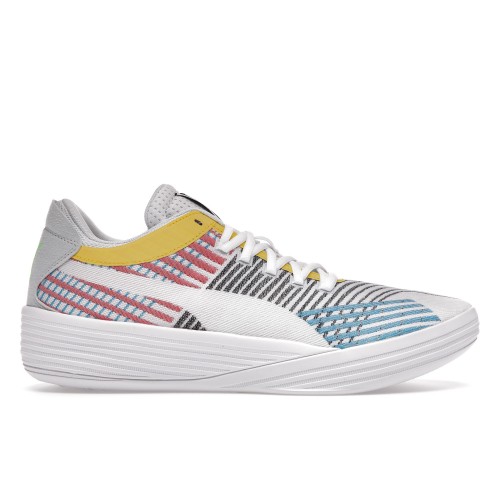 Кроссы Puma Clyde All-Pro White Blue Atoll - мужская сетка размеров