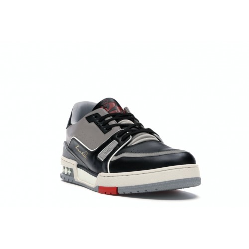 Кроссы Louis Vuitton LV Trainer Sneaker Low Black Grey - мужская сетка размеров
