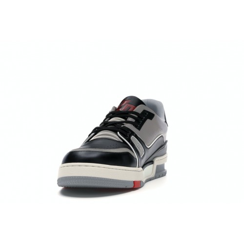 Кроссы Louis Vuitton LV Trainer Sneaker Low Black Grey - мужская сетка размеров