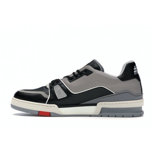Кроссы Louis Vuitton LV Trainer Sneaker Low Black Grey - мужская сетка размеров