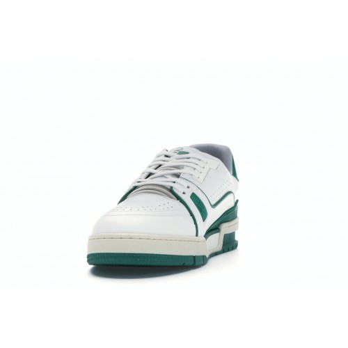 Кроссы Louis Vuitton LV Trainer Sneaker Low White Green - мужская сетка размеров