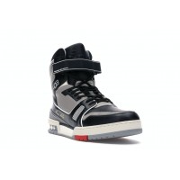 Кроссовки Louis Vuitton LV Trainer Sneaker Boot High Black Grey