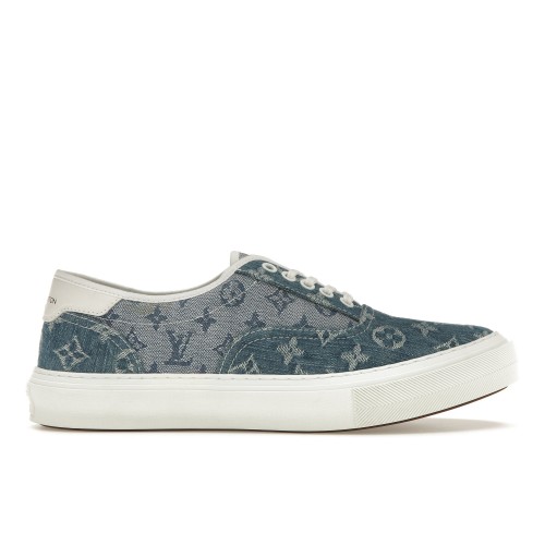 Кроссы Louis Vuitton Trocadero Monogrm Sneaker Denim Blue - мужская сетка размеров