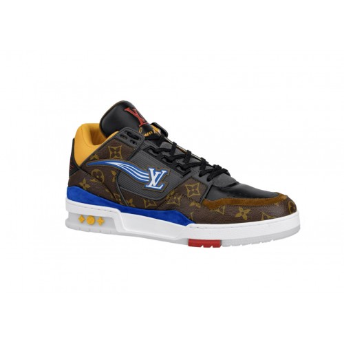 Кроссы Louis Vuitton Trainer Ebene Multicolor - мужская сетка размеров